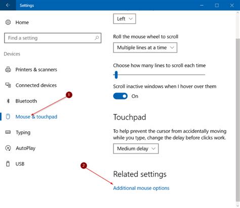 how to reset touchpad windows 10.